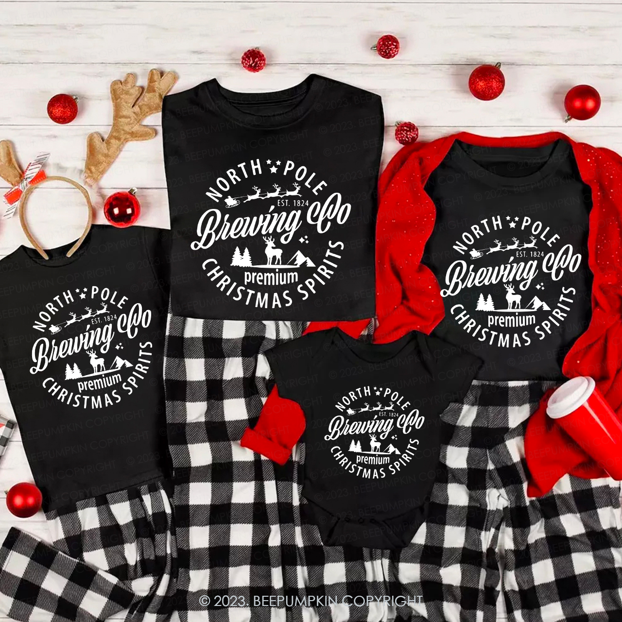 North Pole Brewing Co Christmas Family Matching Shirt
