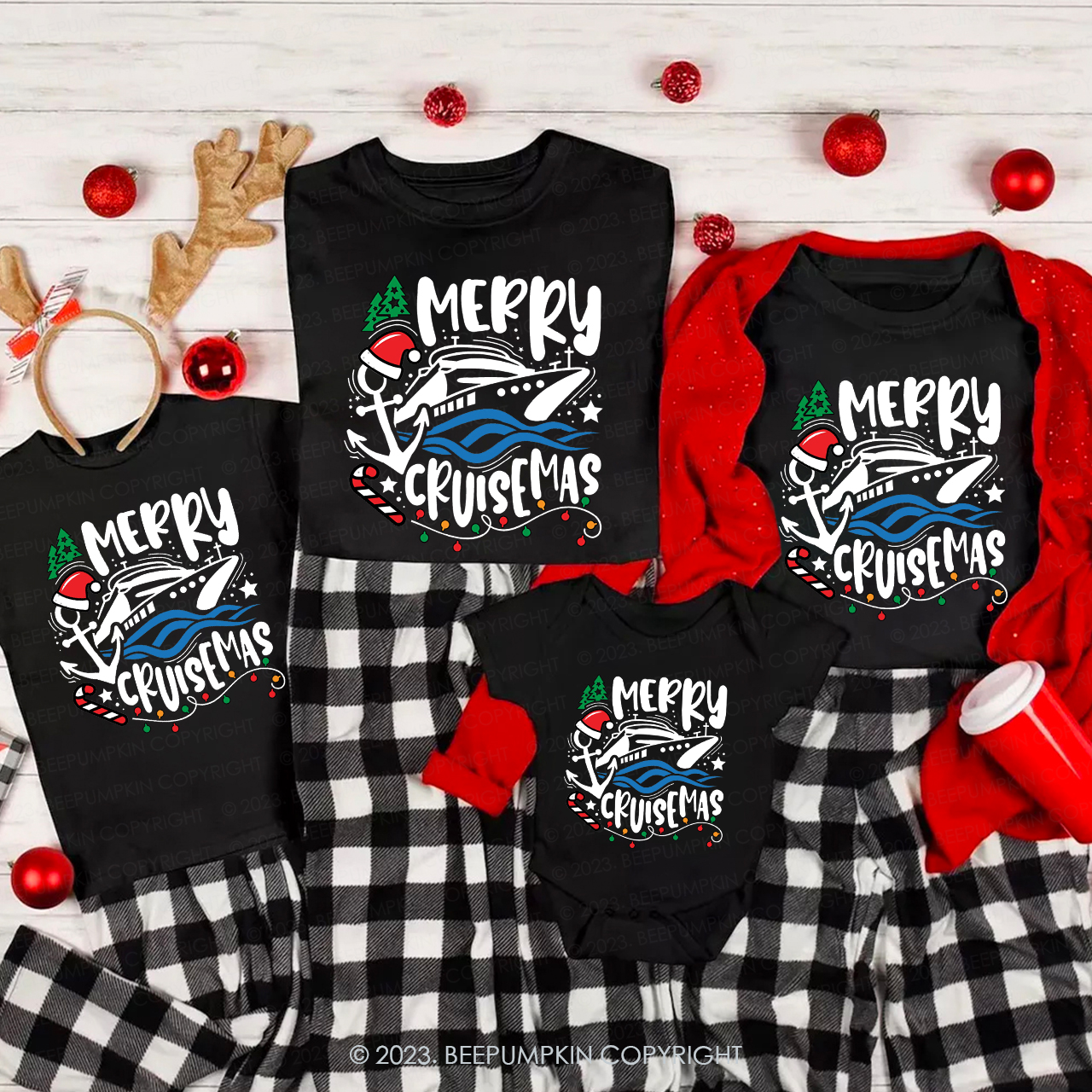 Christmas Cruise Family Trip Shirt For Family Beepumpkin