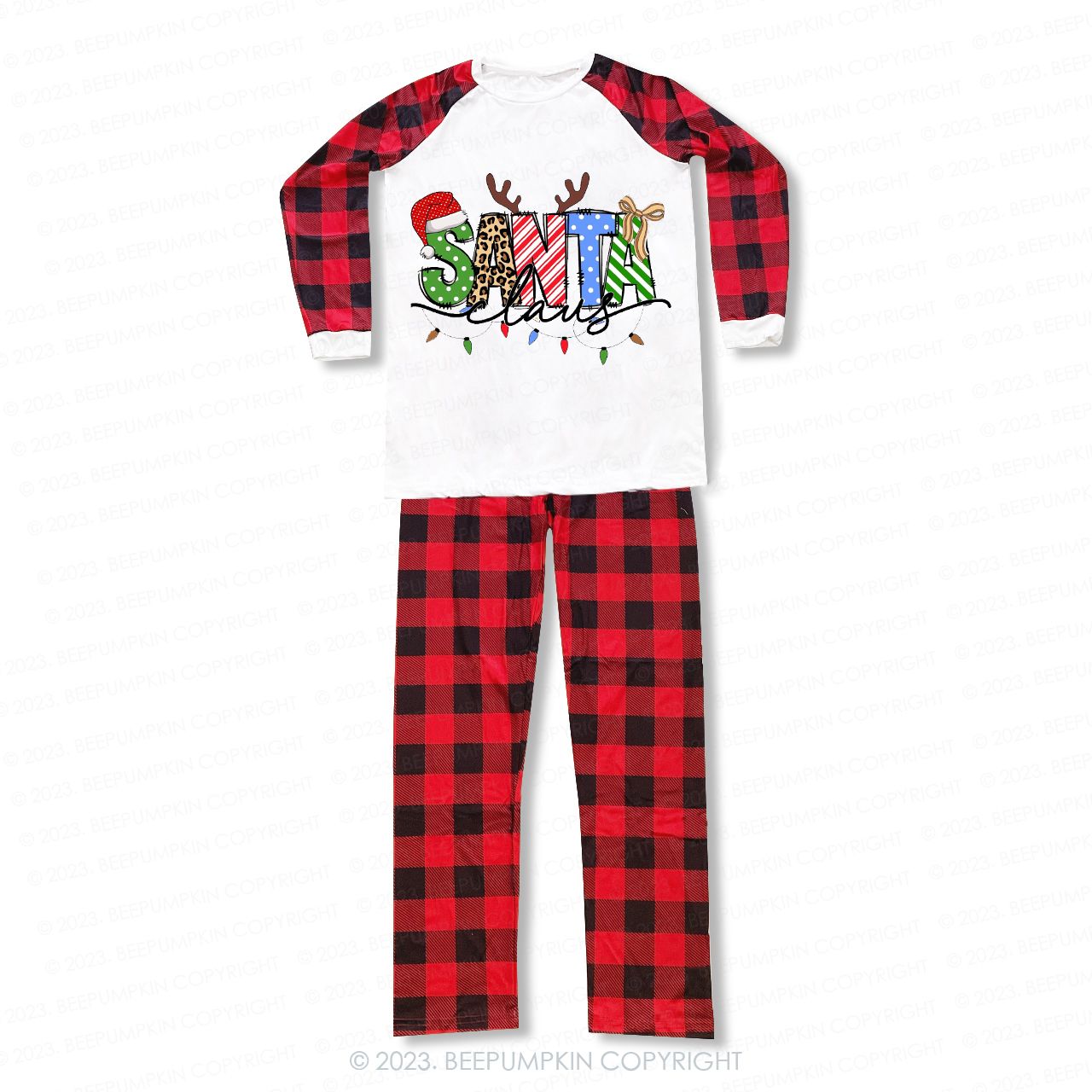 Santa Claus Lost Antlers Matching Pajamas For Family Beepumpkin