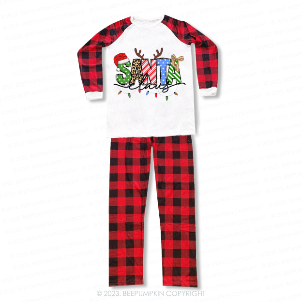 Santa Claus Lost Antlers Matching Pajamas For Family Beepumpkin
