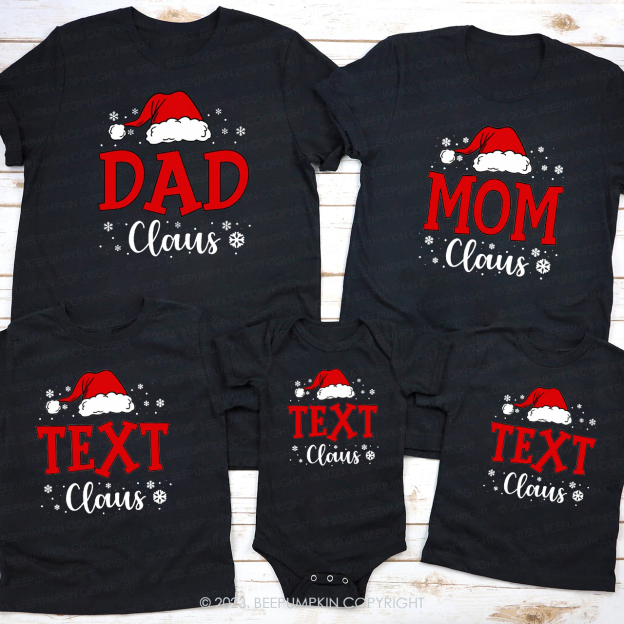 Custom Family Santa Claus Christmas Party Tees Beepumpkin