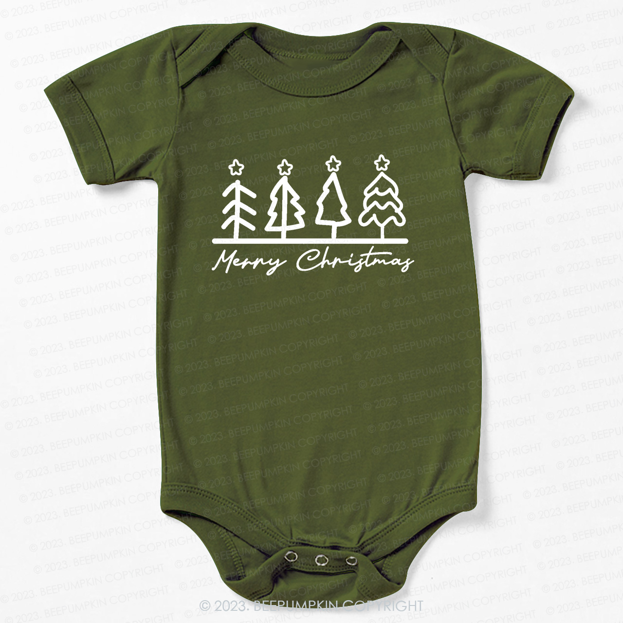 Natural Toddler Tee Christmas Tree Bodysuit For Baby Beepumpkin