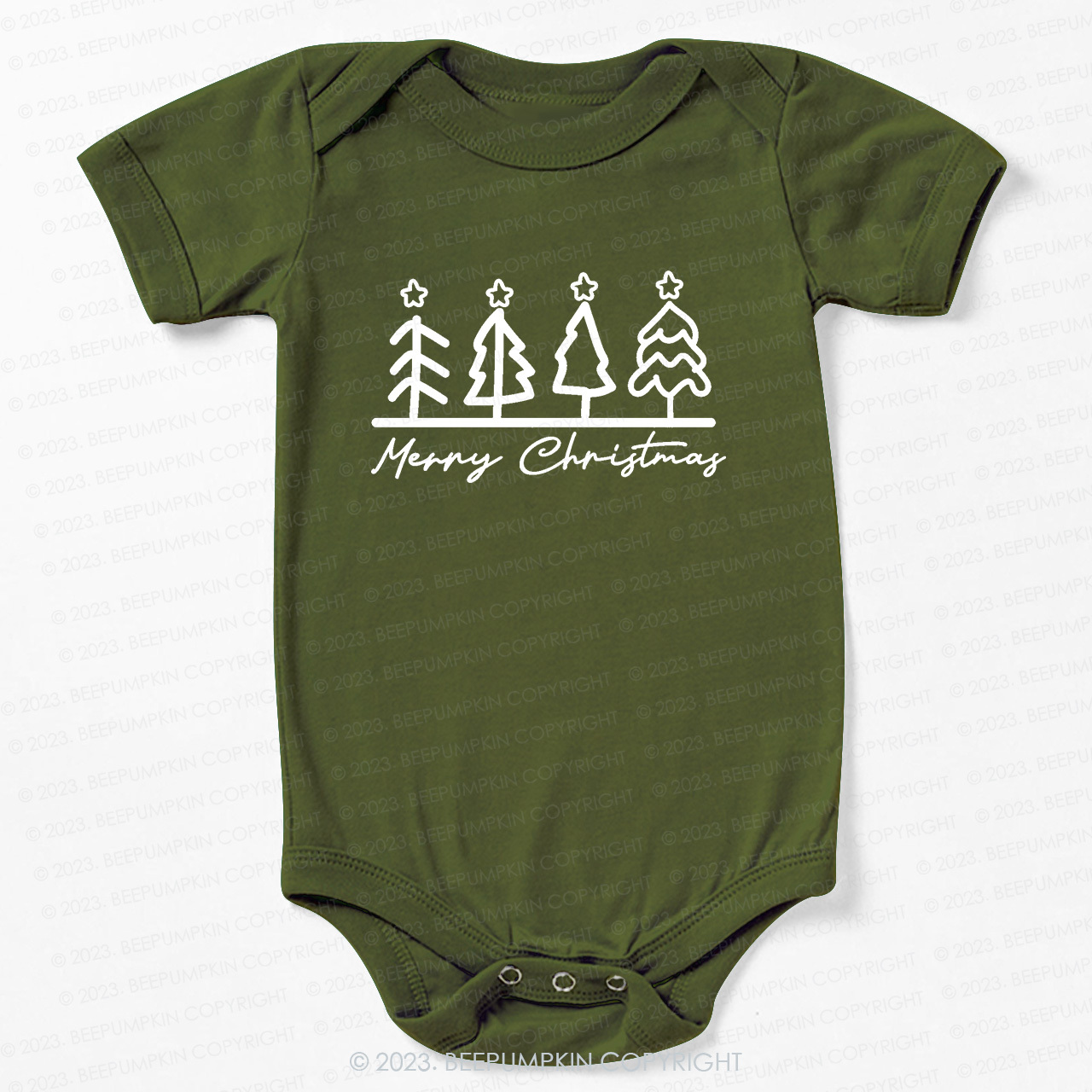 Natural Toddler Tee Christmas Tree Bodysuit For Baby Beepumpkin