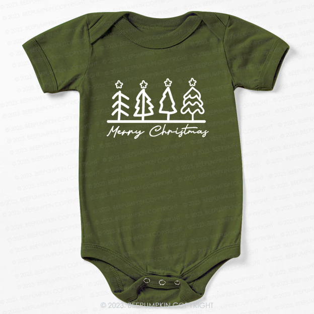 Natural Toddler Tee Christmas Tree Bodysuit For Baby Beepumpkin
