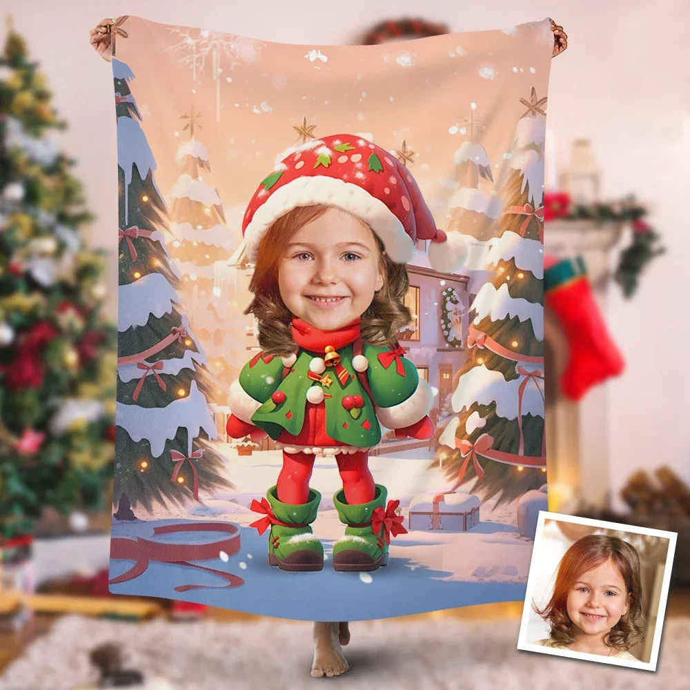 Personalized Christmas Cloths Cute Blanket