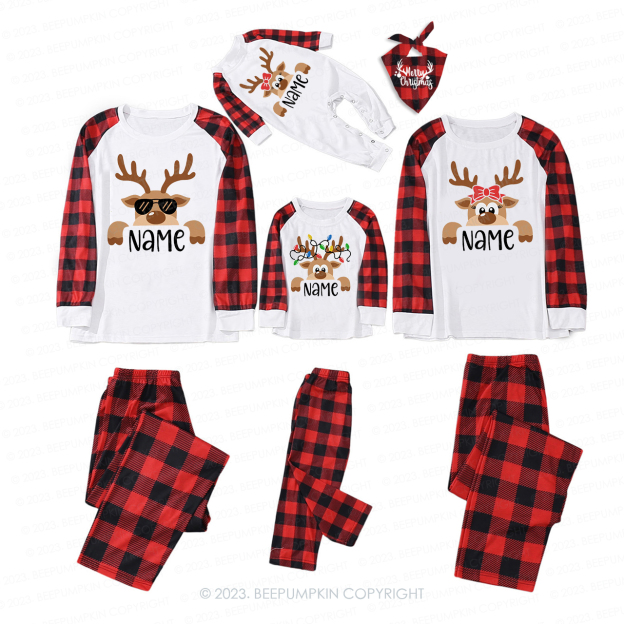 Personalized Cute and Funny Moose Family Matching Pajamas Beepumpkin