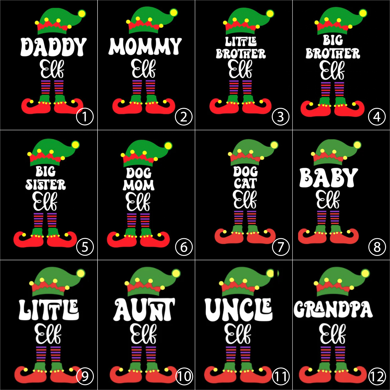 Personalized Custom Christmas Elf Family Matching Pajamas Beepumpkin