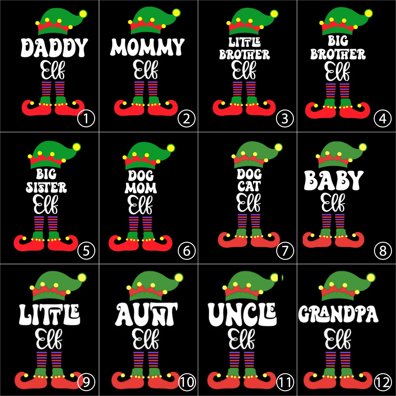 Personalized Custom Christmas Elf Family Matching Shirts Beepumpkin