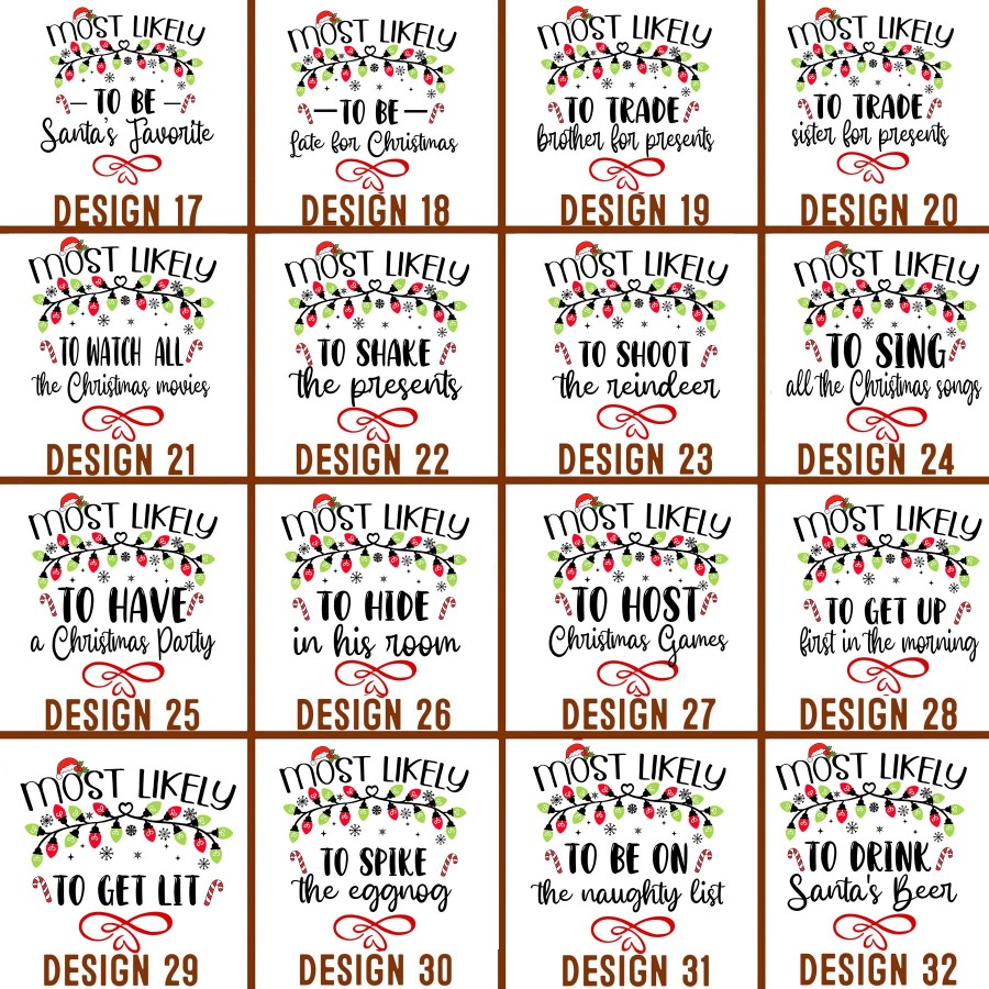 64 Quotes Most Likely And Custom Christmas Family Sweatshirts