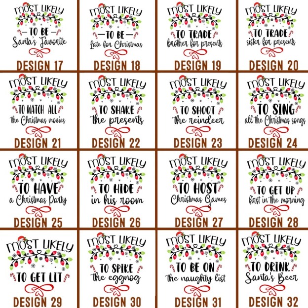 64 Quotes Most Likely And Custom Christmas Family Sweatshirts