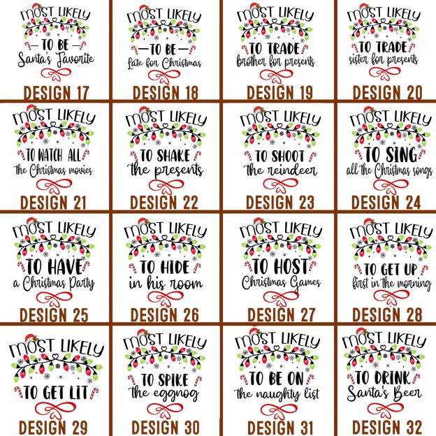 64 Quotes Most Likely And Custom Christmas Family Matching Pajamas Beepumpkin