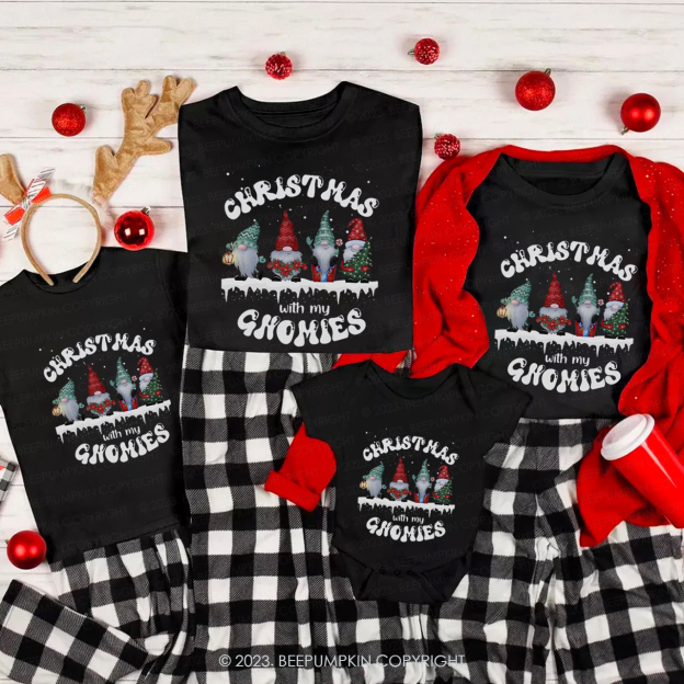Four Santa Clauses on Christmas Eve Matching Family T-shirts Beepumpkin