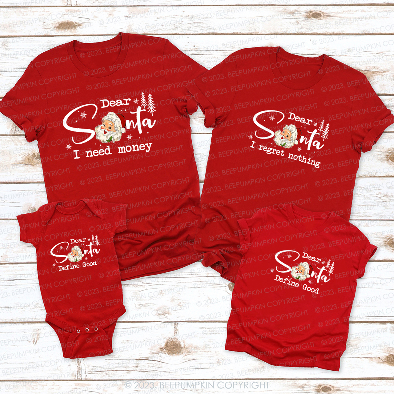 Personalized Dear Santa I Want to Say to you Matching Family T-shirts Beepumpkin