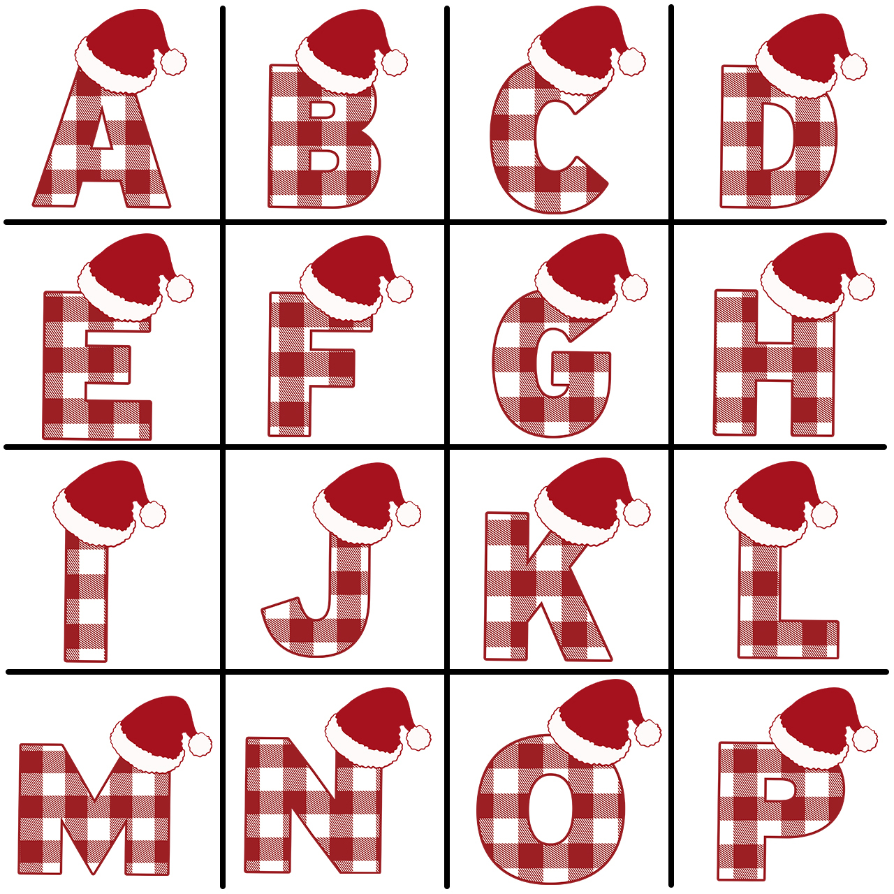 Personalized Monogrammed Plaid Christmas Family Shirts Beepumpkin