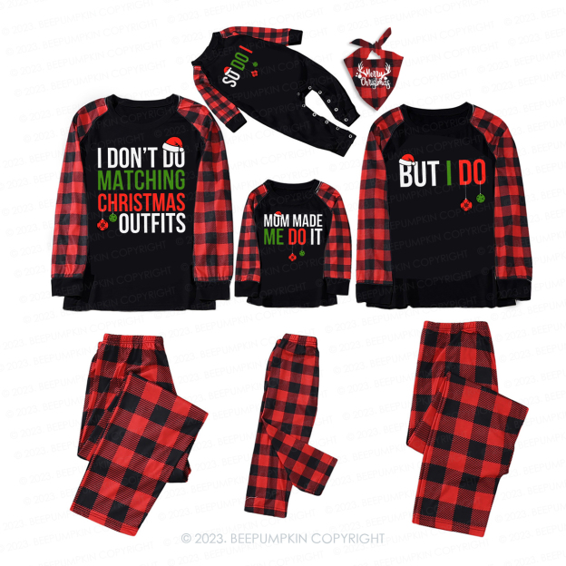 Personalized I Don't Do Funny Christmas Family Matching Pajamas Beepumpkin
