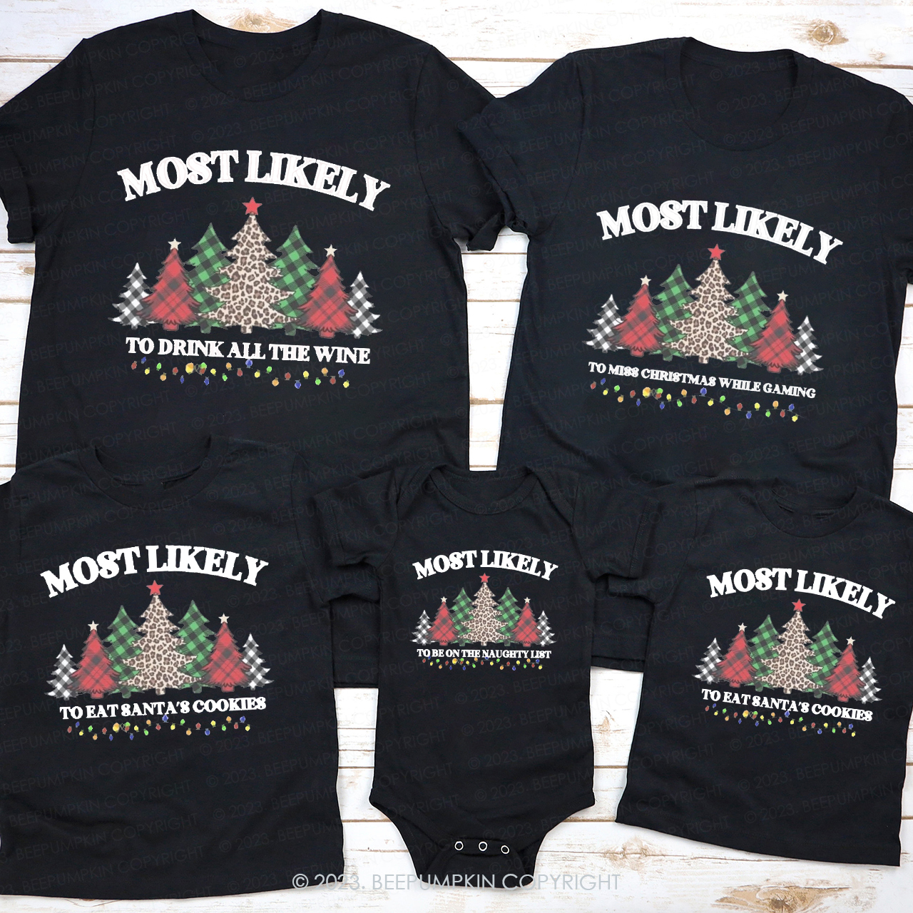 Personalized Most Likely To Christmas Times Matching Shirts