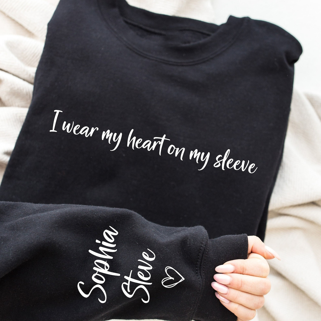Custom Mama Sweatshirt With Kids Name On Sleeve Sale-Beepumpkin™