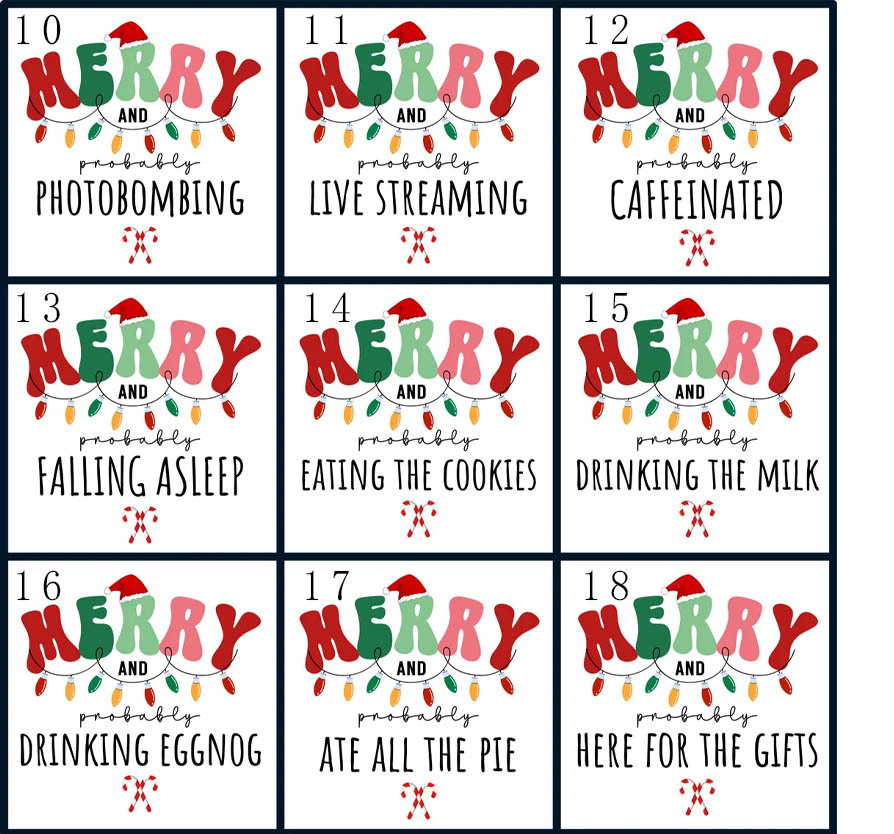 18 Quotes Personalized Custom Christmas Matching Pajamas