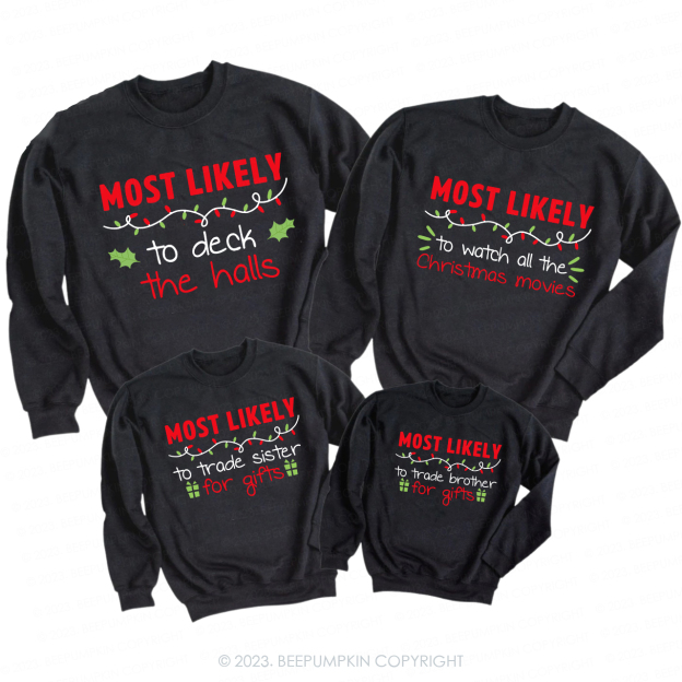 Matching Family Christmas Superlative Funny Sweatshirts