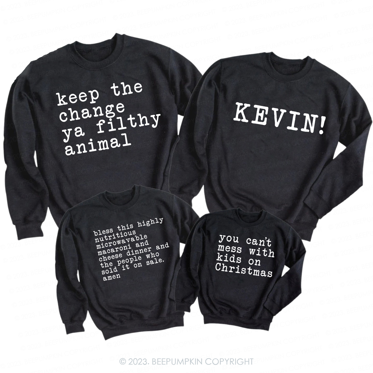 Christmas Family Shirts_ You Can_t Mess with Kids Sweatshirts