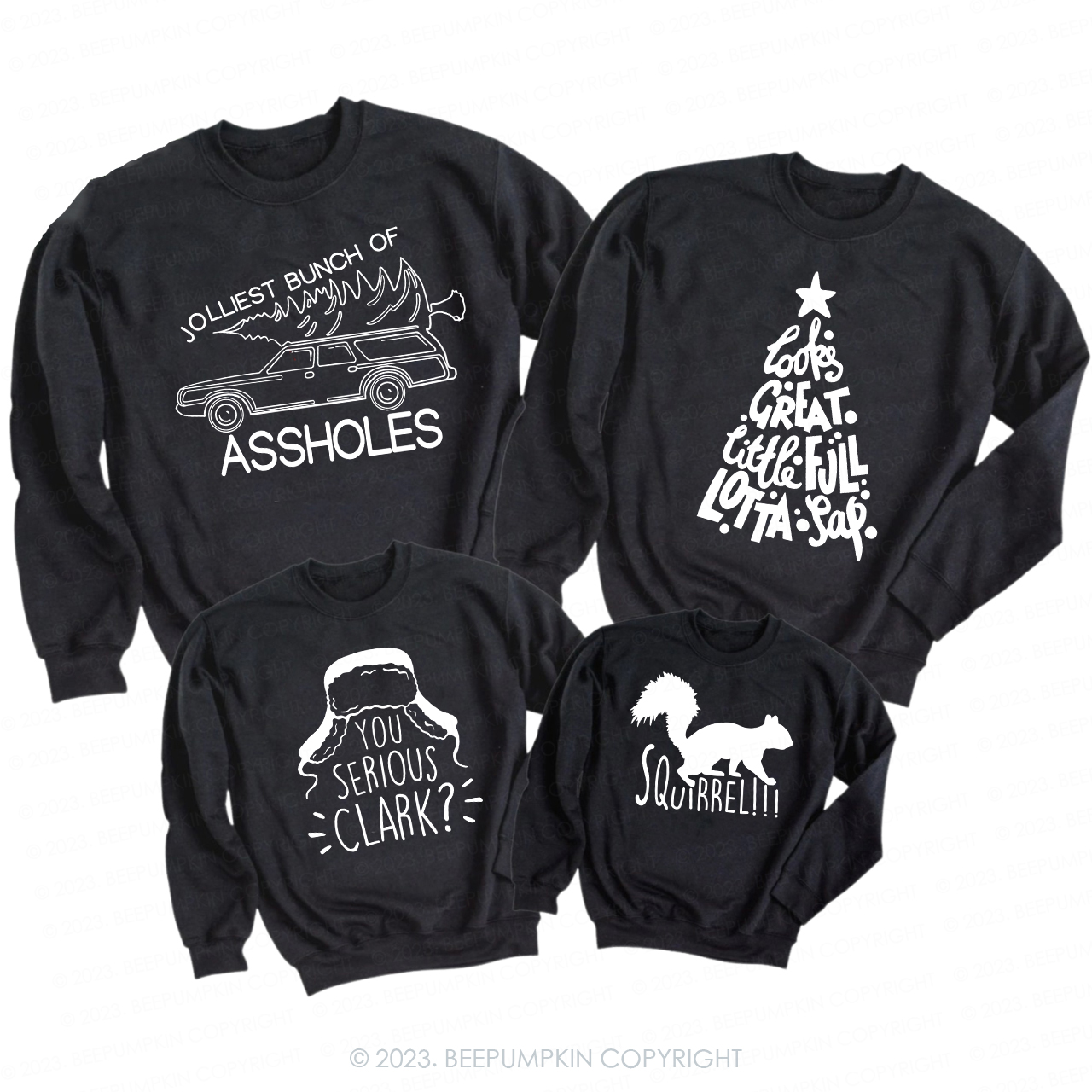 Fun pattern Christmas special Family Matching Sweatshirts