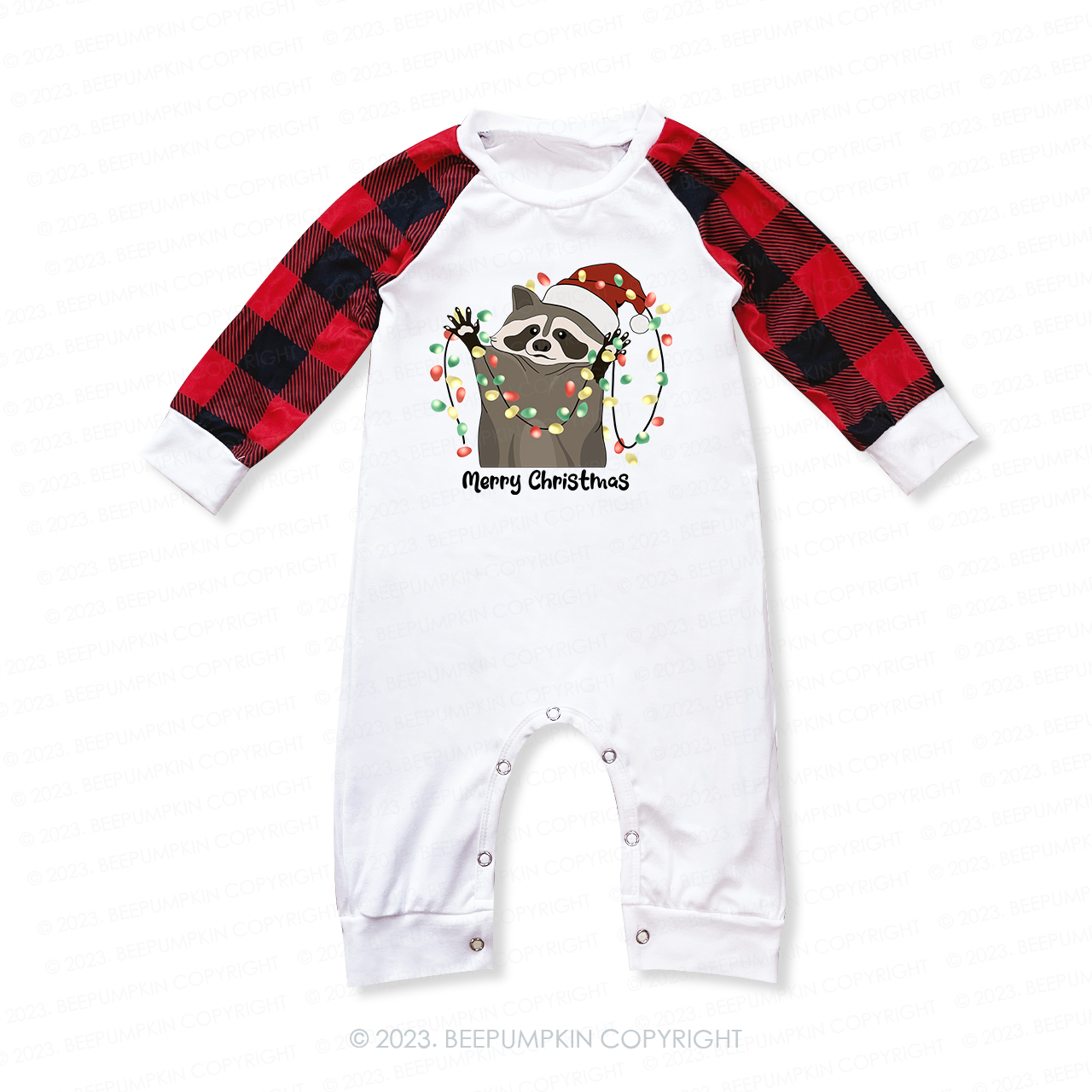 Christmas Raccoon Funny Animal  Happy Holidays Gift Matching Pajamas