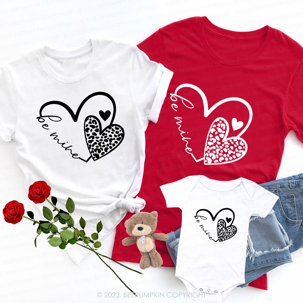 Valentines Day Be Mine Family Matching Shirts