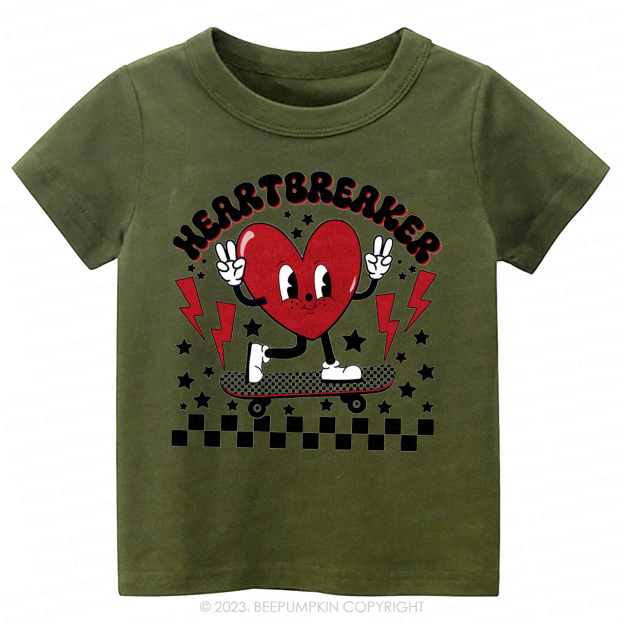 HeartBreaker Skateboard Valentine's Day-Toddler Tees
