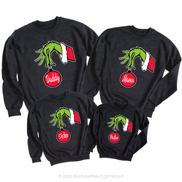 Red Bulb Christmas Family Matching Sweatshirts