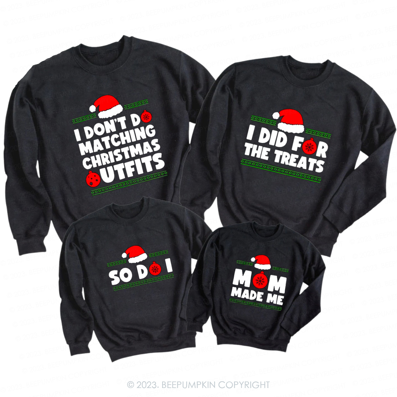 Personalized Funny Group Matching Christmas Party Sweatshirts