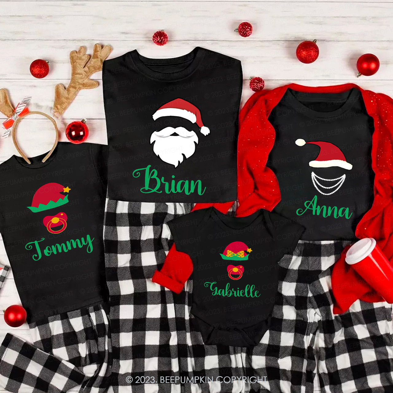 Personalized Funny Christmas Avatar Family Matching Shirts