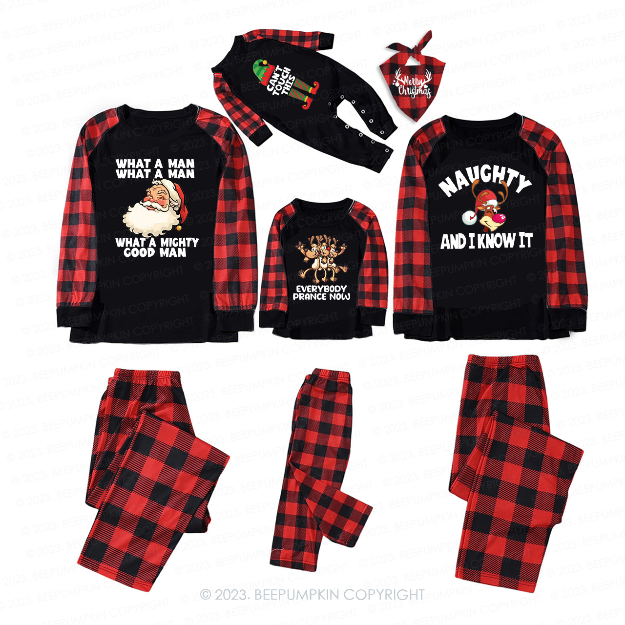 Family Group Matching Christmas Party Pajamas