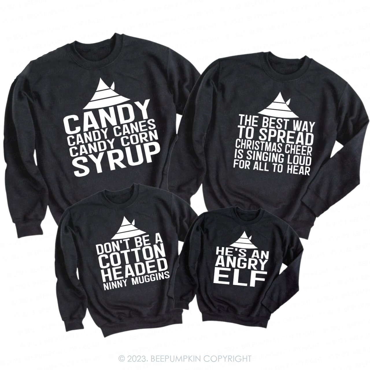 Christmas Elf Family Matching Sweatshirts