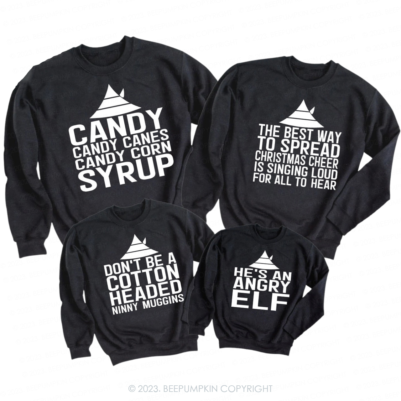 Christmas Elf Family Matching Sweatshirts