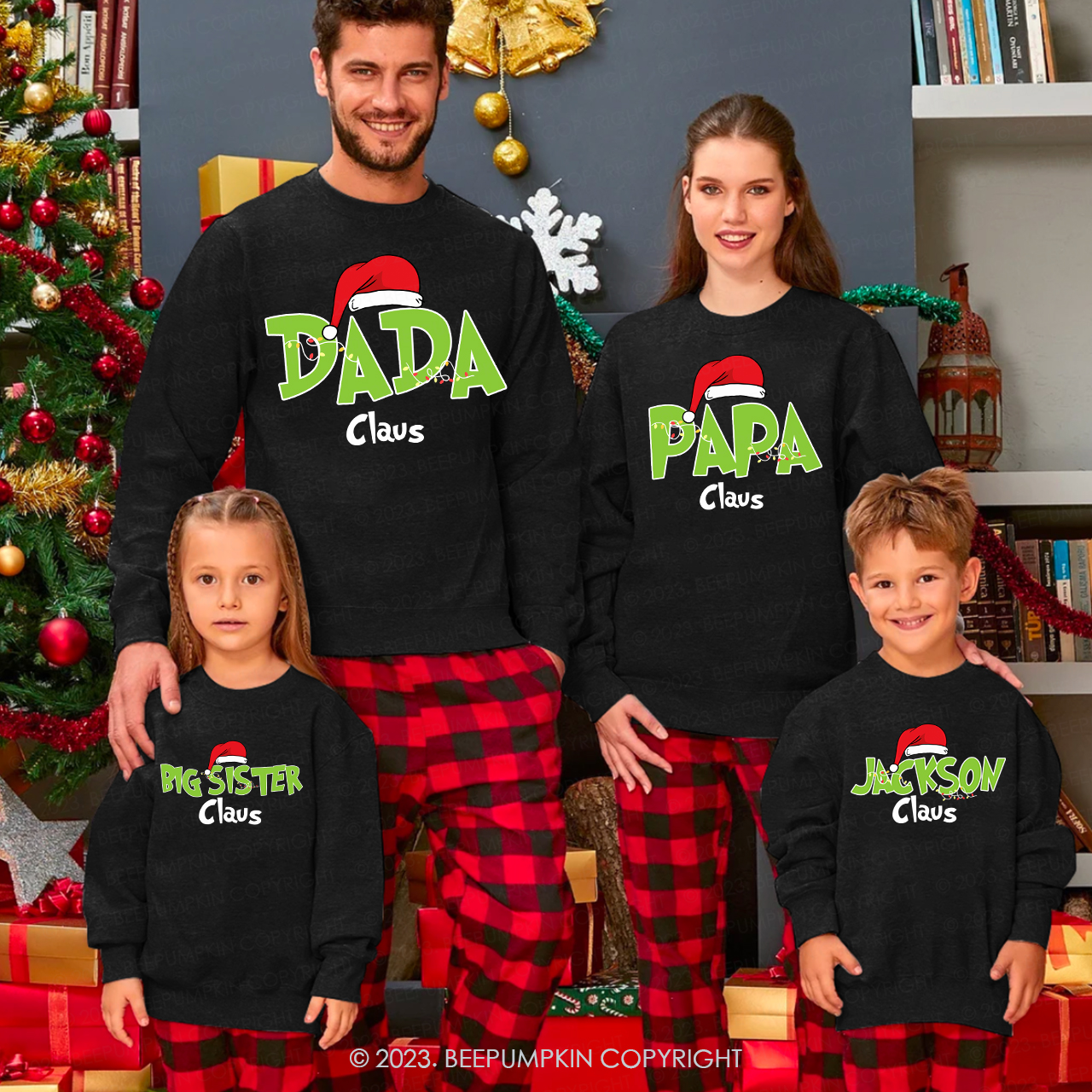 Family Grinch Claus Matching Sweatshirts