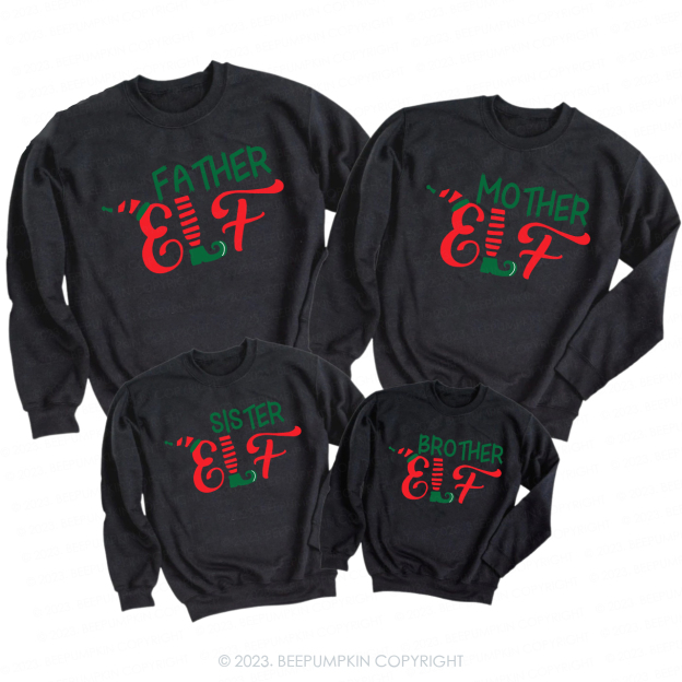Personalized Matching Christmas ELF Sweatshirts