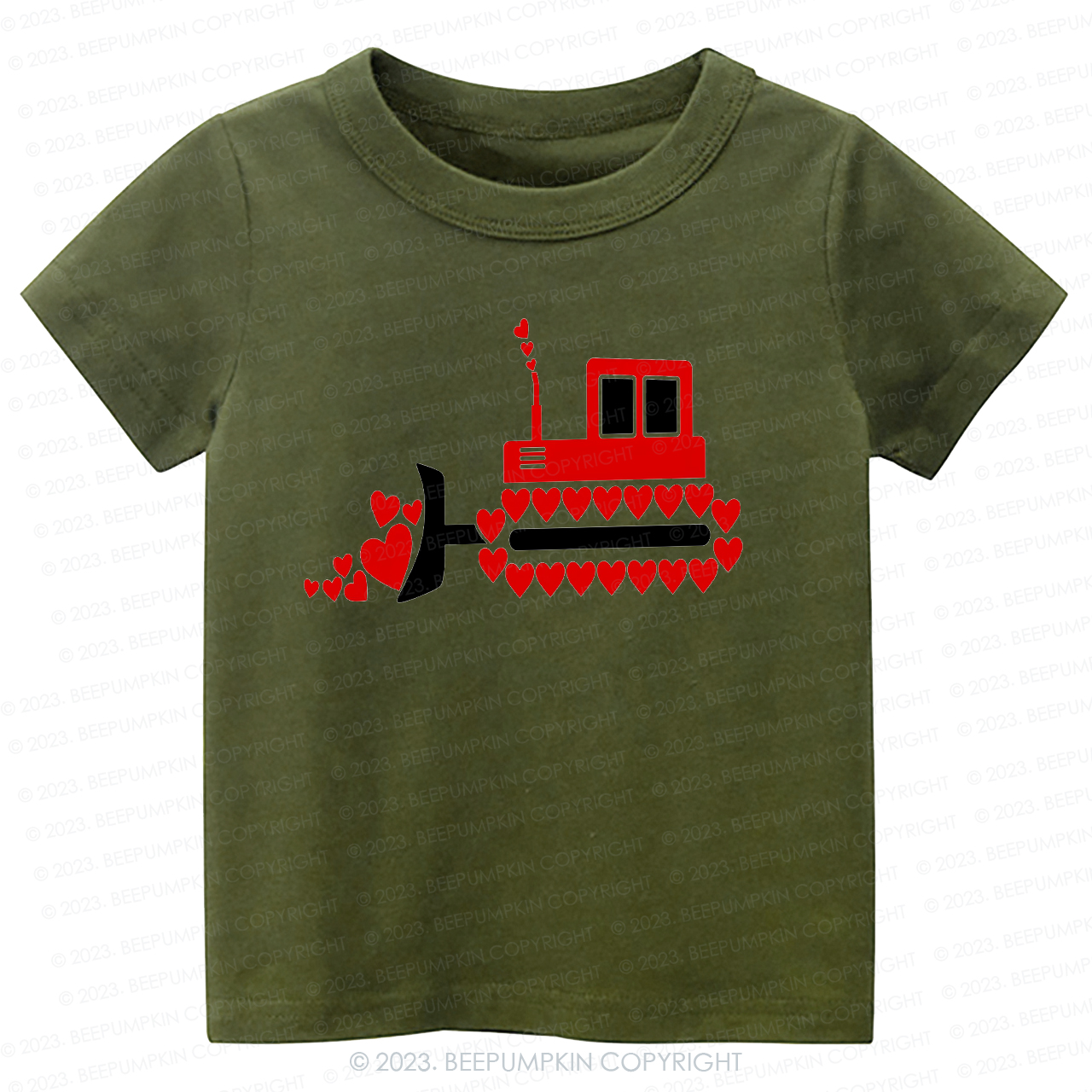 Valentine Tractor  Sending Love -Toddler Tees