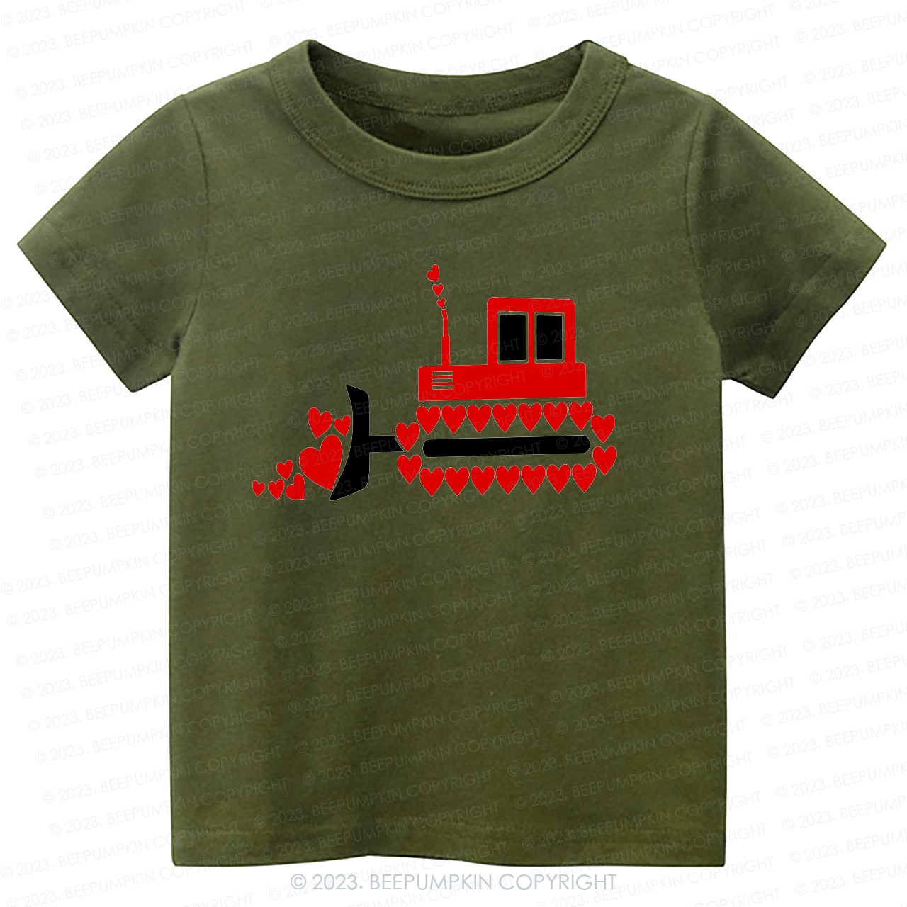 Valentine Tractor  Sending Love -Toddler Tees