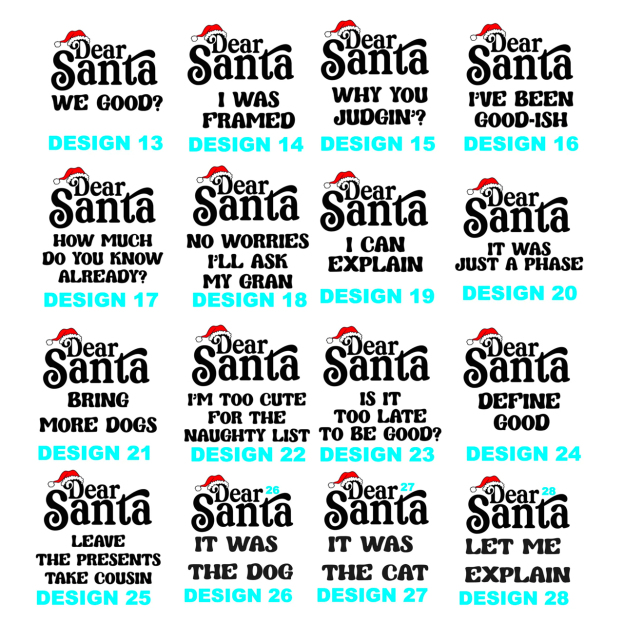 46 Quotes Dear Santa Christmas Family Matching Sweatshirts