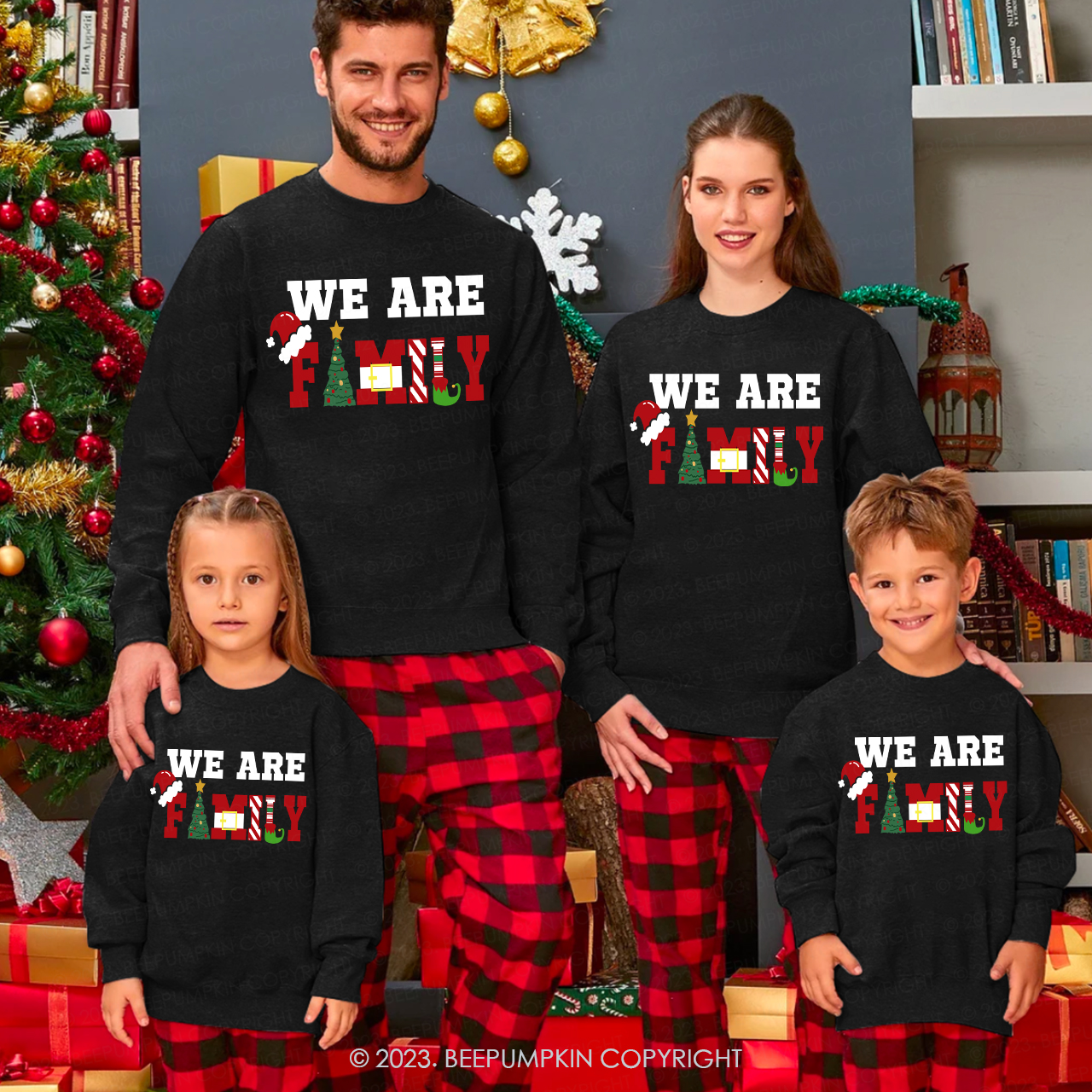 We Are Family Christmas Family Matching Sweatshirts