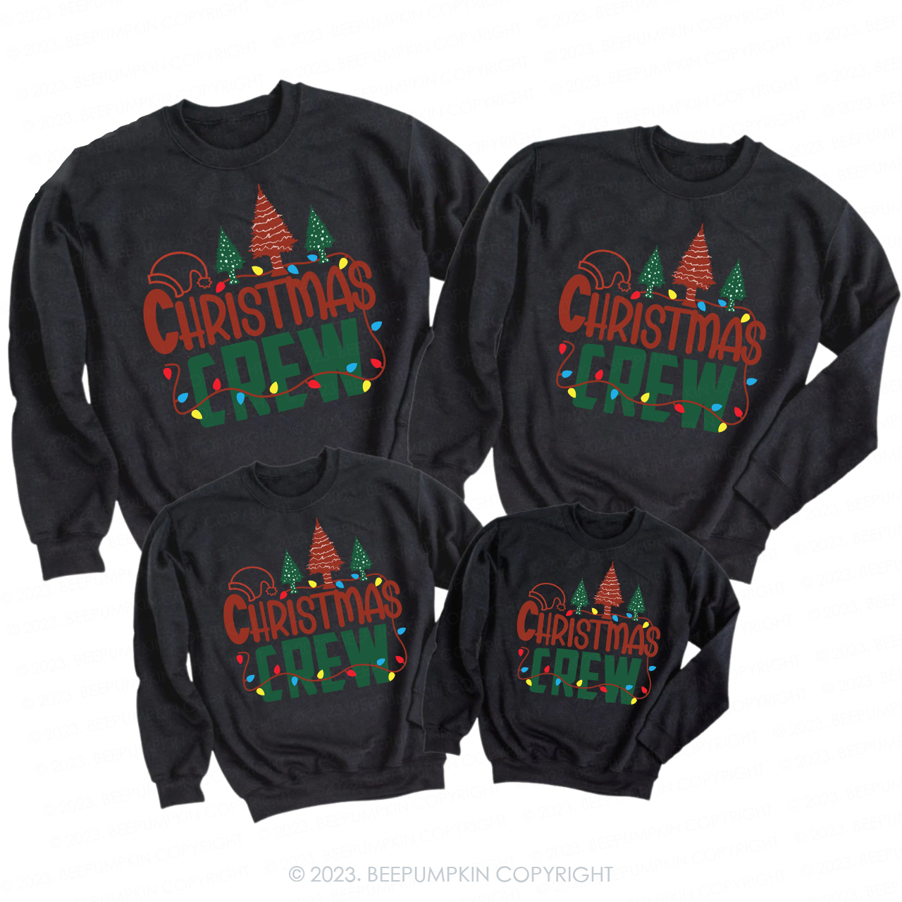Christmas Crew Family Matching Sweatshirts