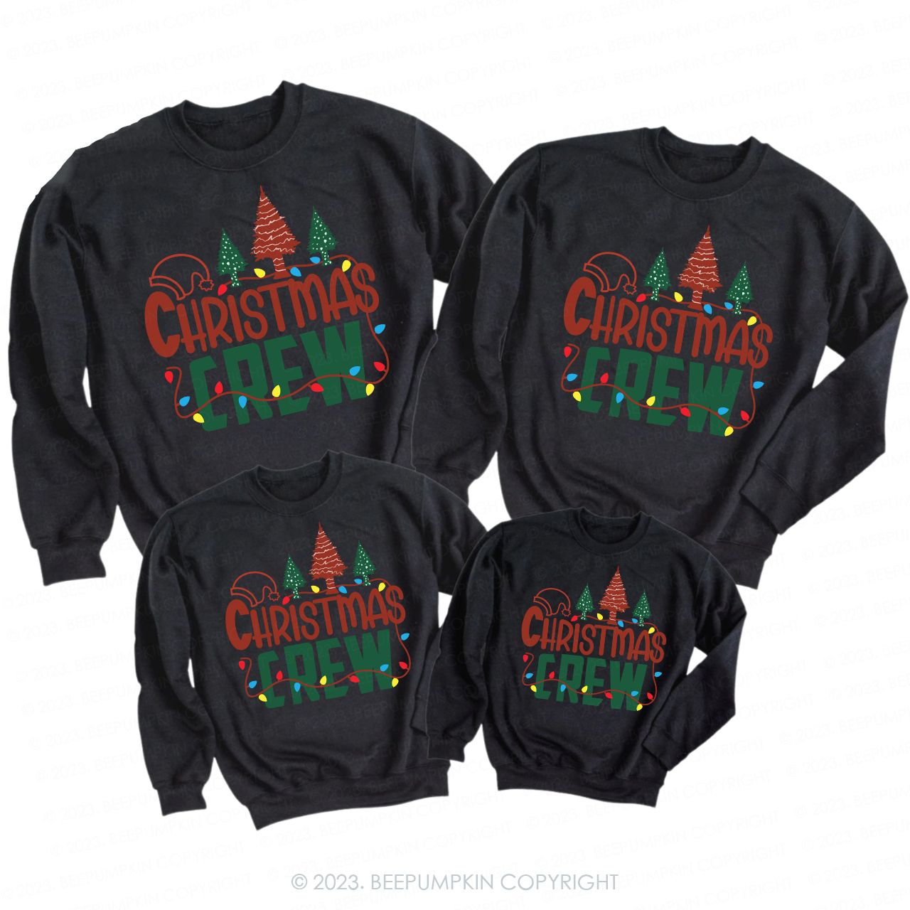 Christmas Crew Family Matching Sweatshirts