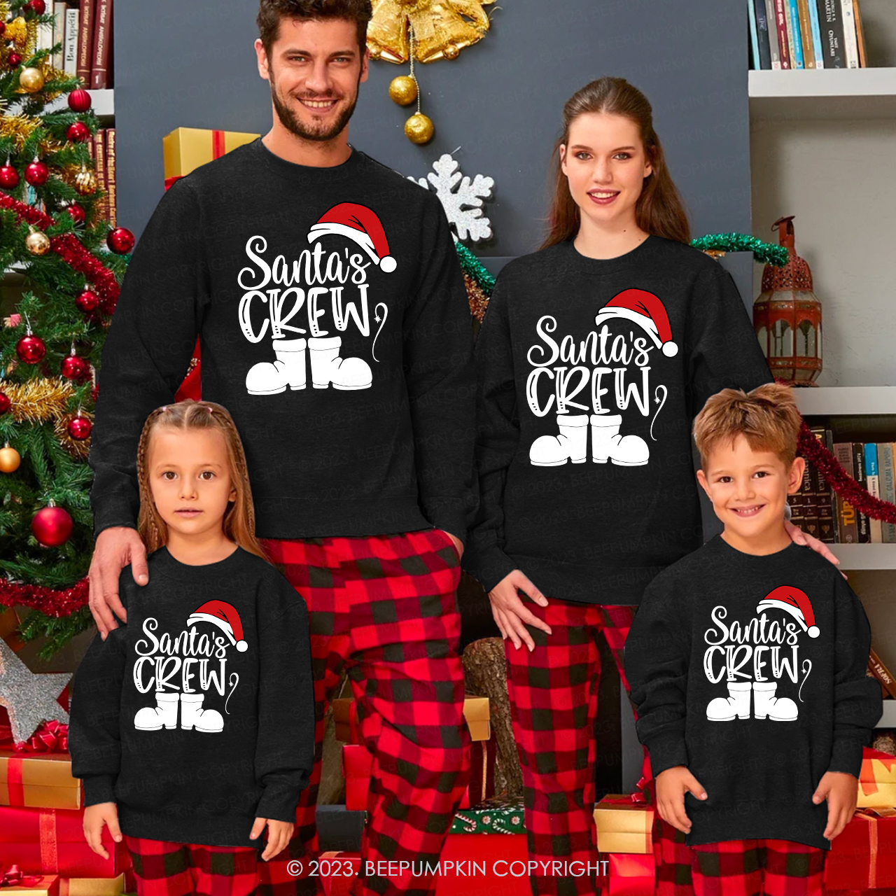 Santa's Crew Christmas Crew Family Matching Sweatshirts