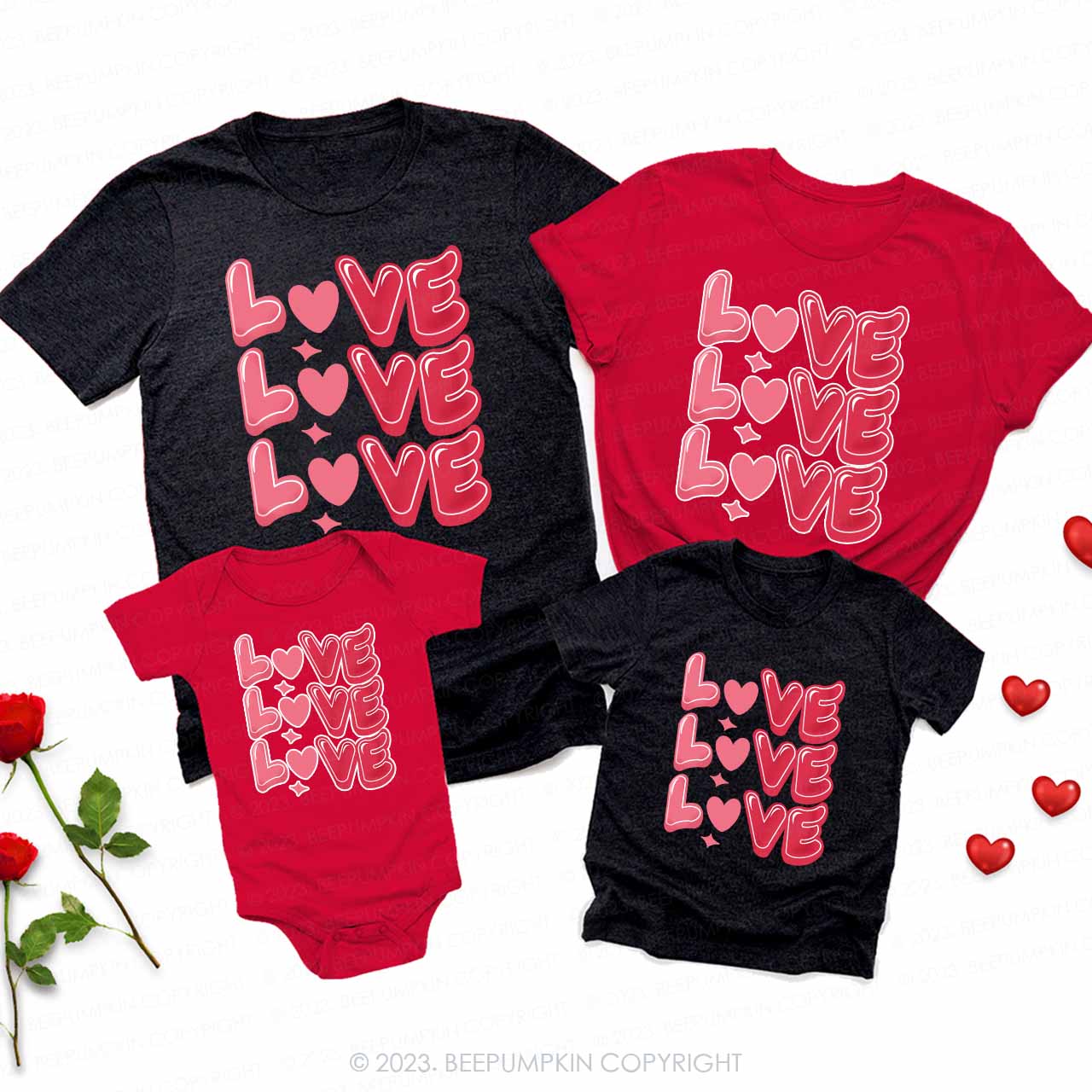 Sweet Love Valentine's Day Family Matching Shirts