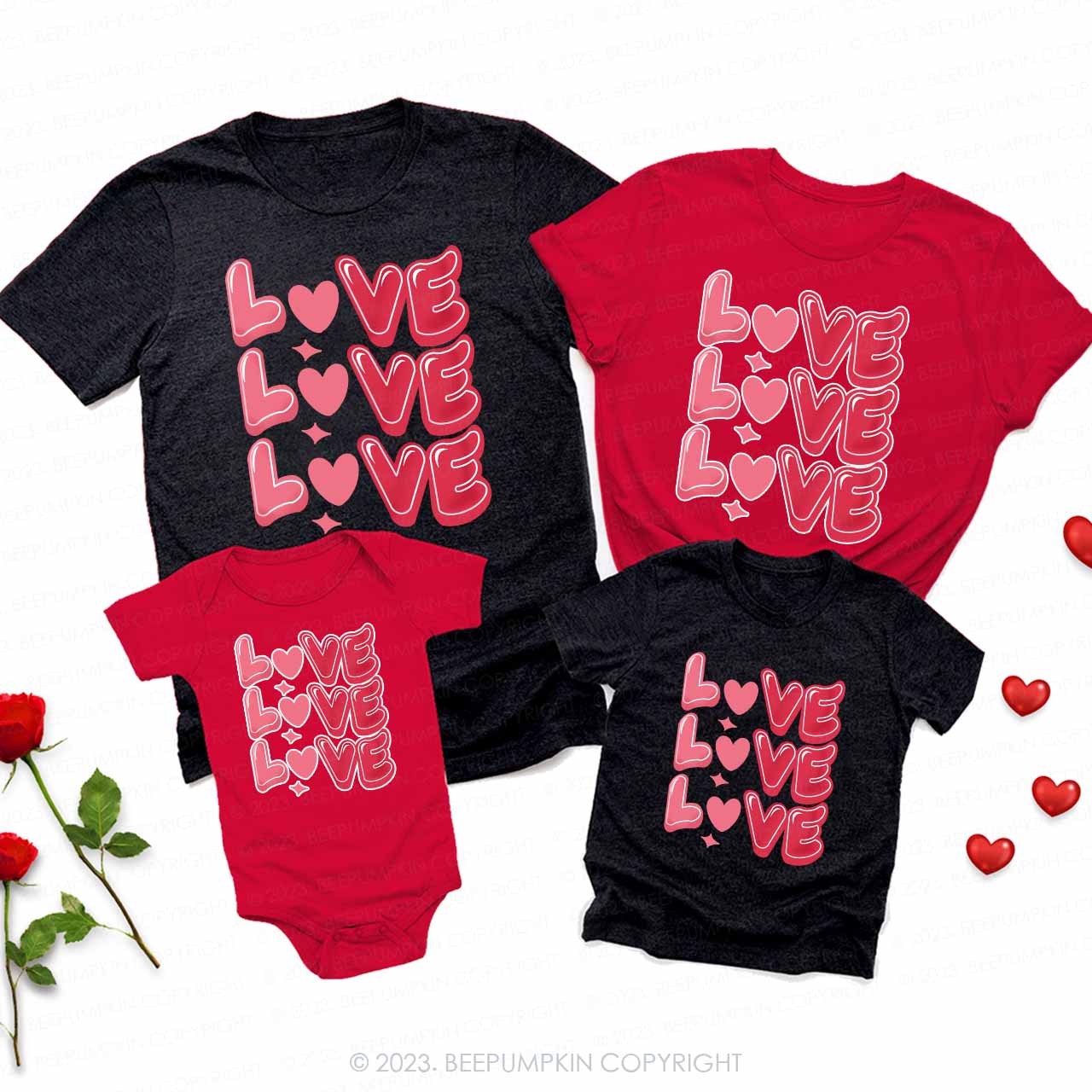 Sweet Love Valentine's Day Family Matching Shirts