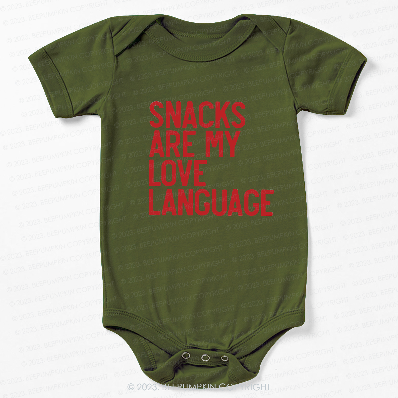 Snacks Are My Love Language Bodysuit For Baby