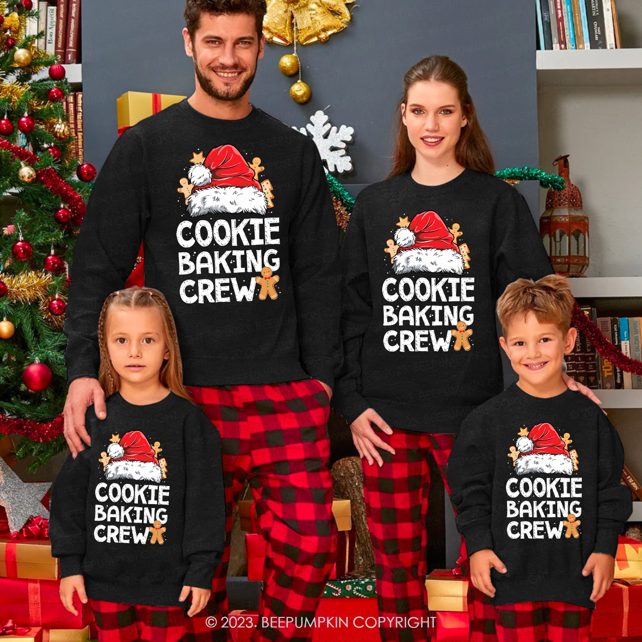 Love Christmas Cookie Baking Crew Sweatshirt For Family