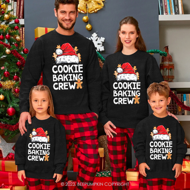 Love Christmas Cookie Baking Crew Sweatshirt For Family
