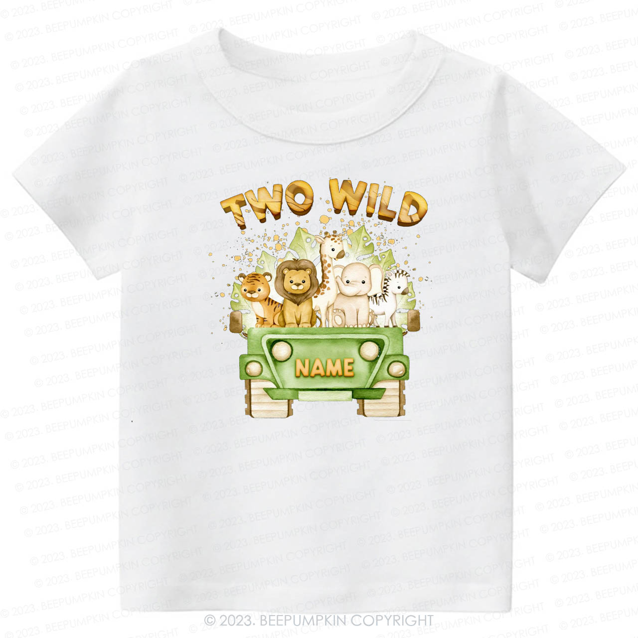 Two Wild Named Safari  -Toddler Tees
