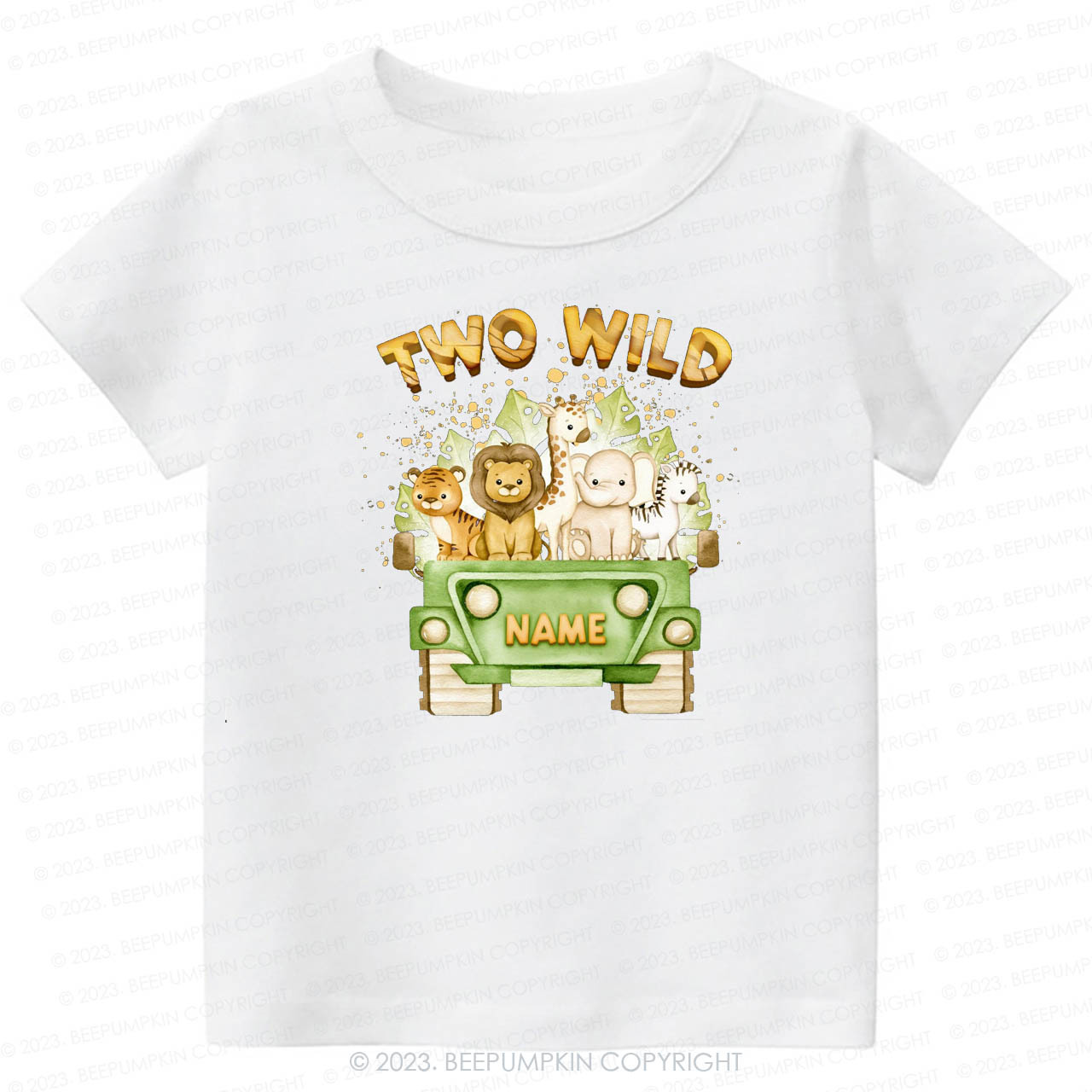Two Wild Named Safari  -Toddler Tees